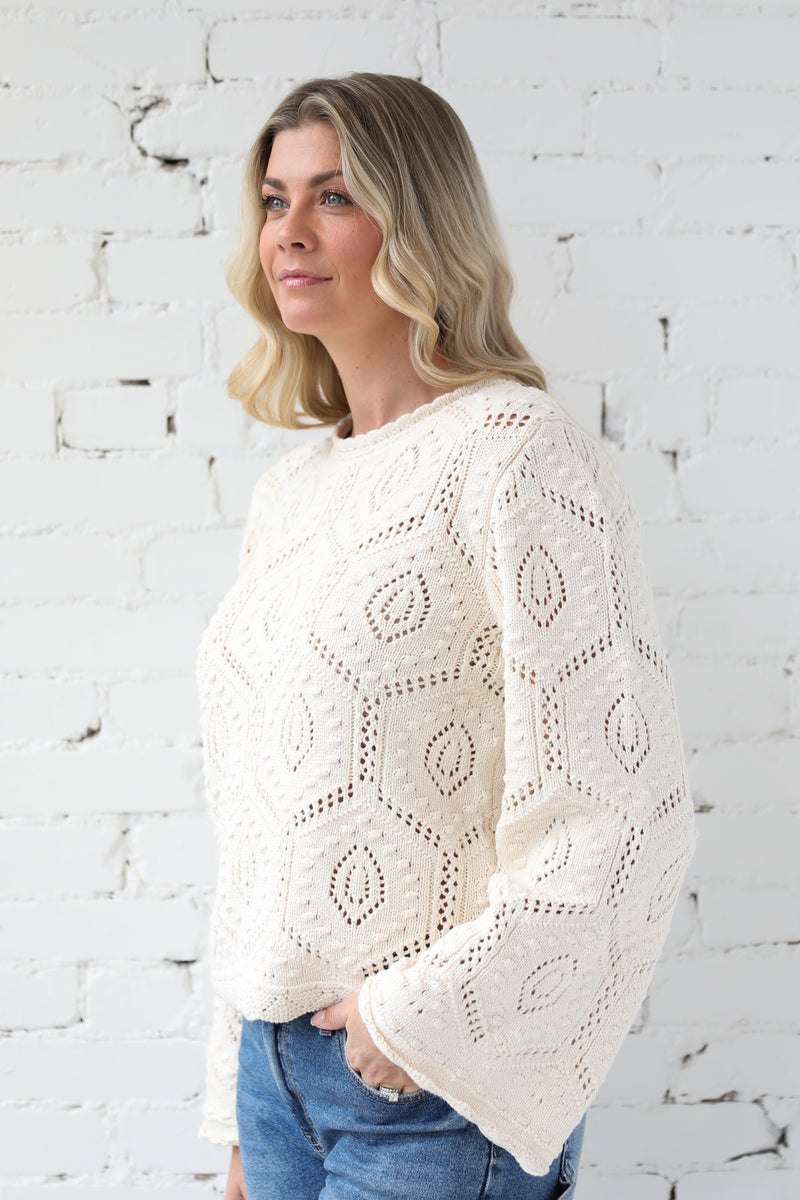 Long Sleeve Crochet Knit