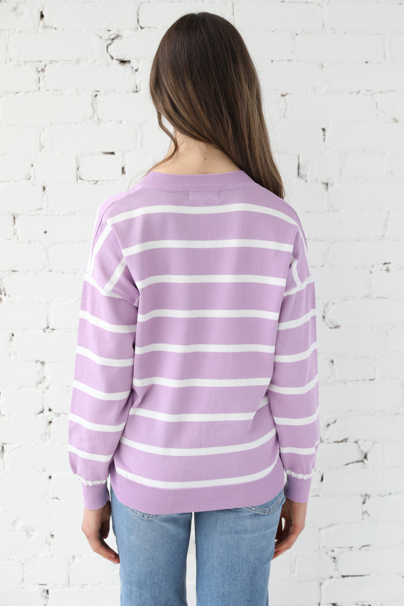 Love Patch Stripe Knit