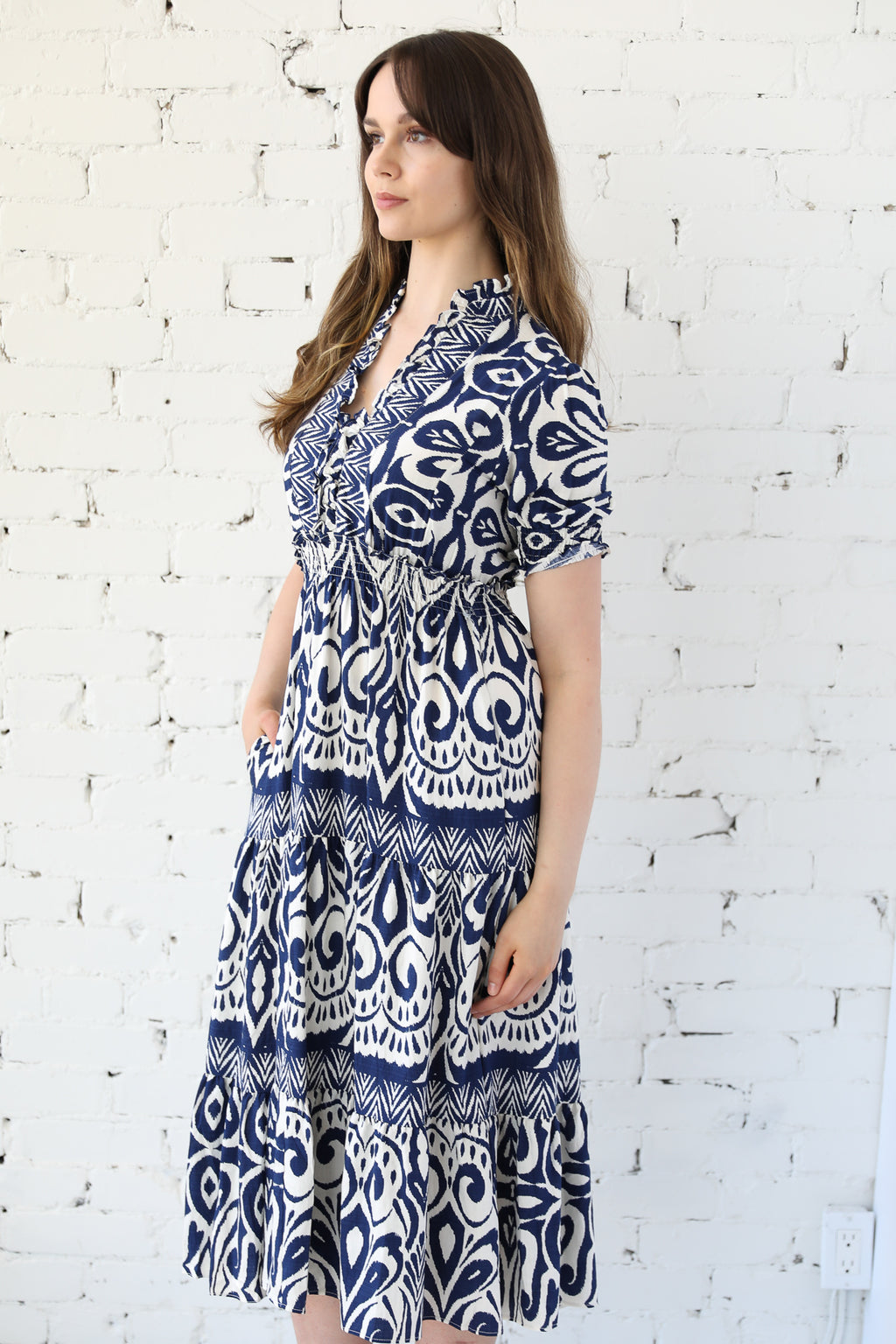 Charlotte Short Sleeve Tiered Dress