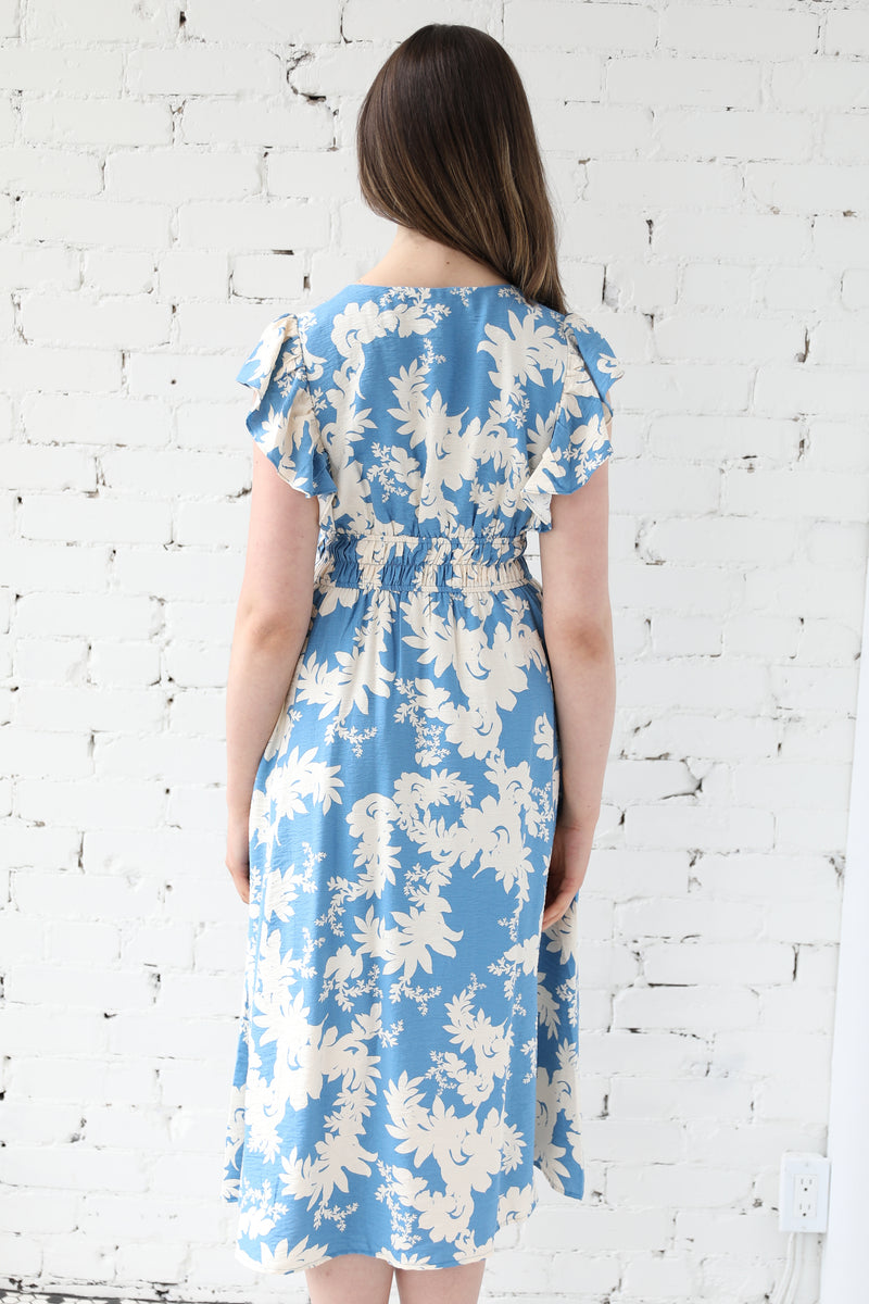 Rowan Floral Print Midi Dress