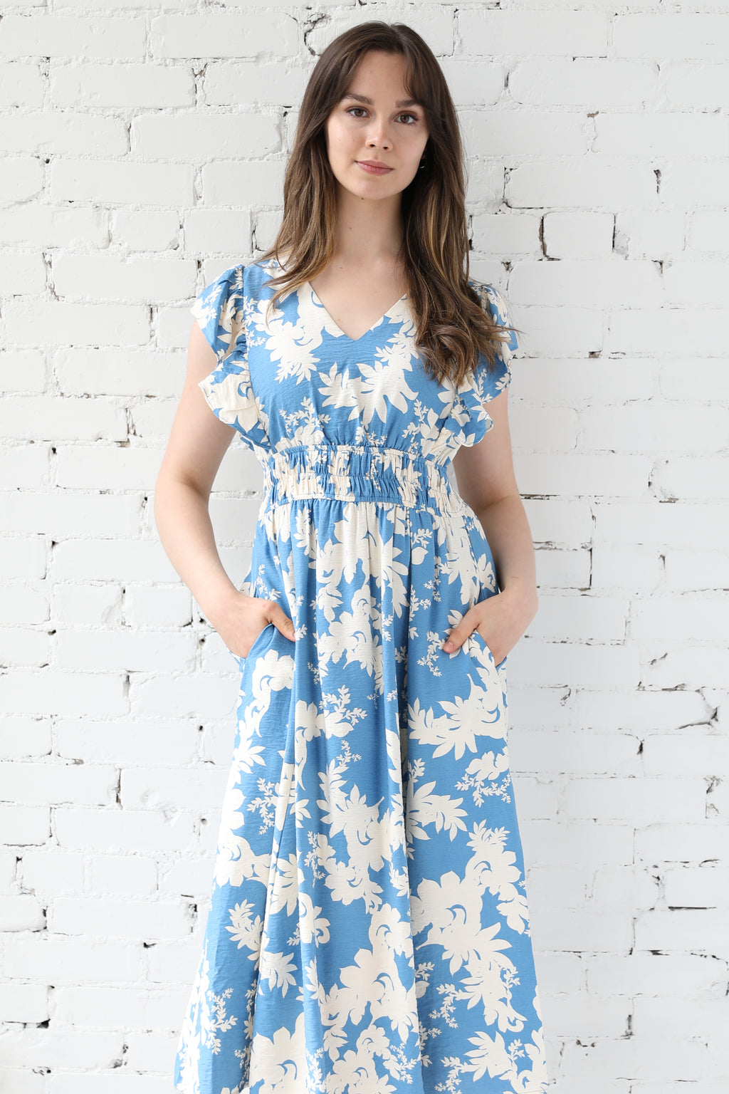 Rowan Floral Print Midi Dress