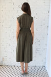 Marnie Twill Suede Midi Dress