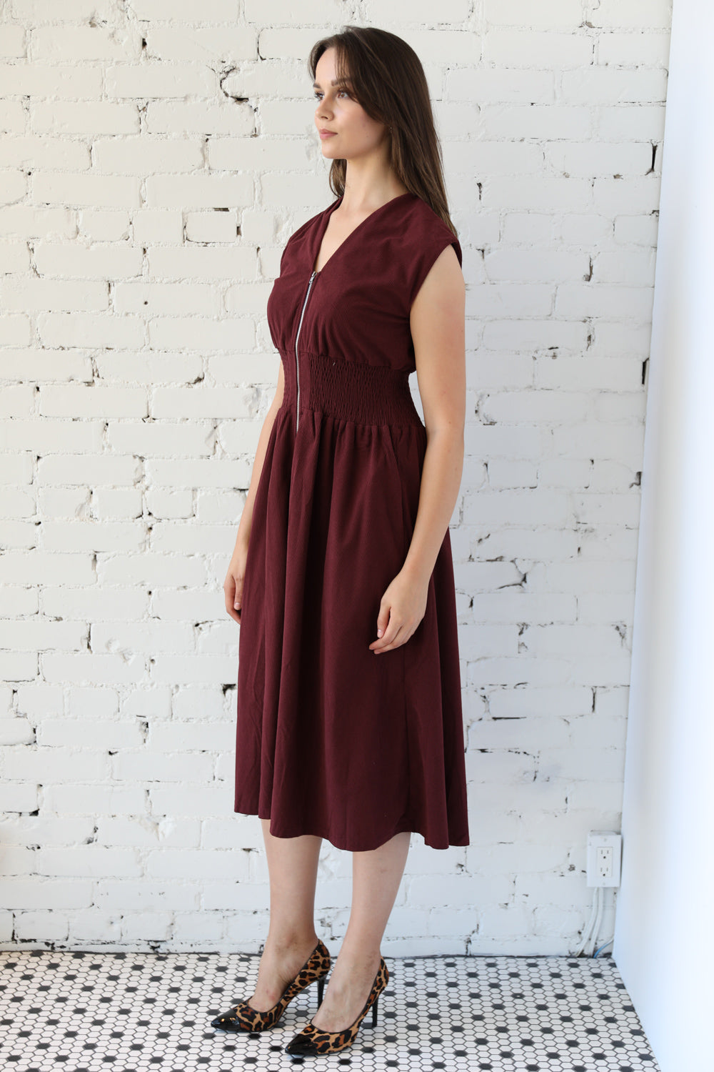 Bianca Corduroy Midi Dress