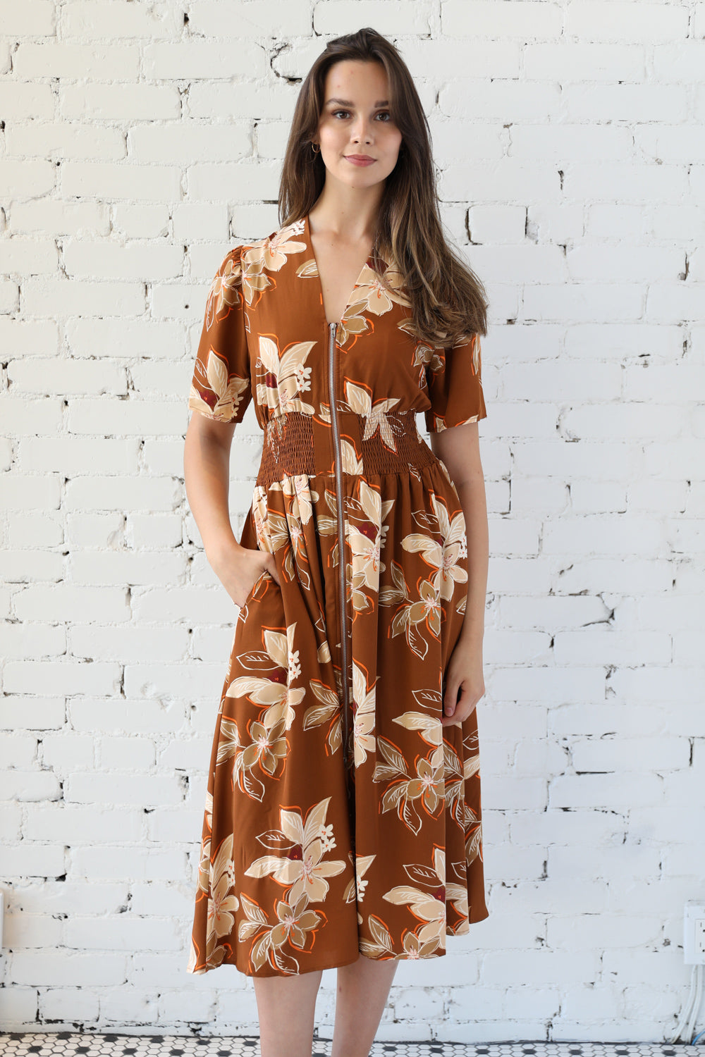 Alessia Printed Midi Dress