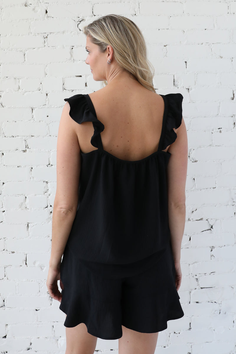 MARLEE </br>Ruffle Shoulder Tank
