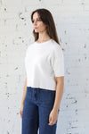 Short Sleeve Waffle Knit Pullover