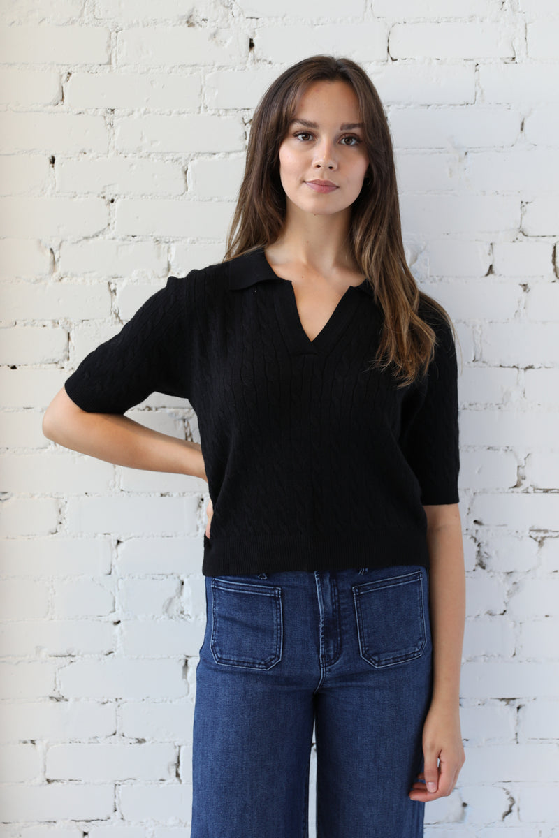 Short Sleeve Polo Knit