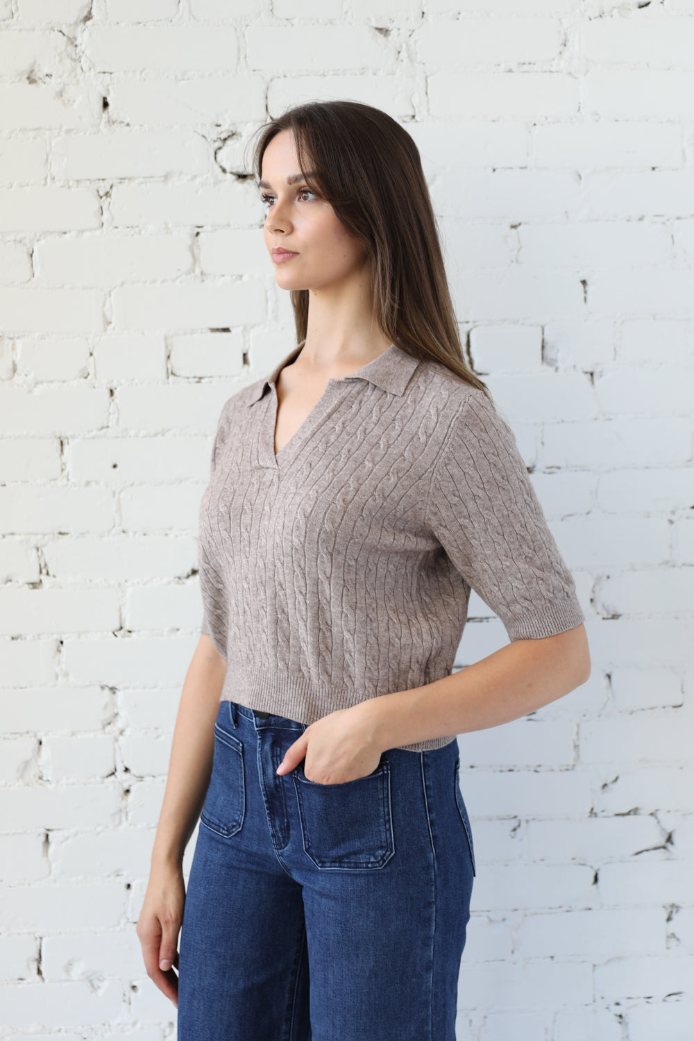 Short Sleeve Polo Knit