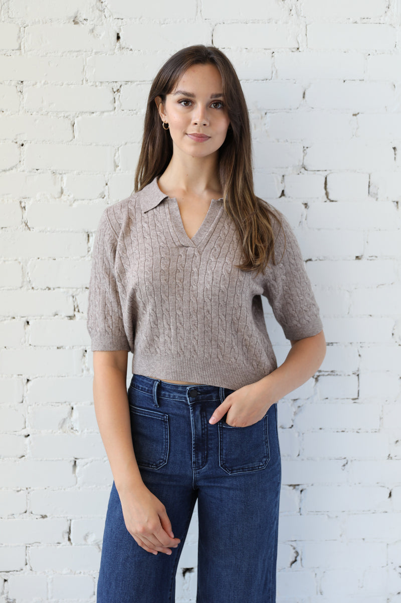 Short Sleeve Polo Knit