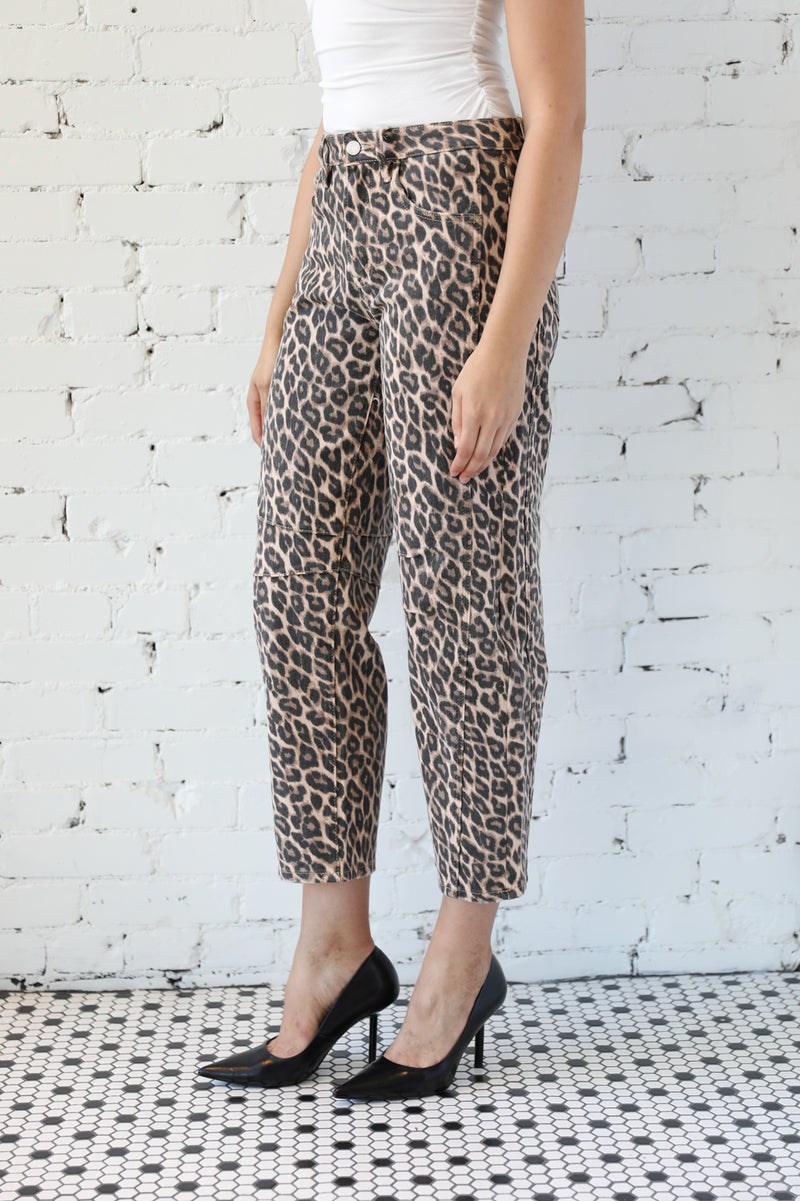 High Rise Leopard Barrel