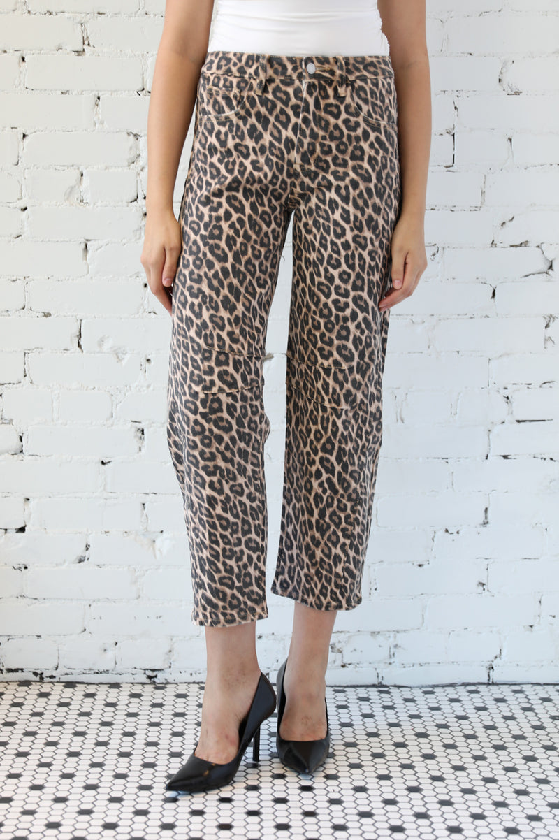 High Rise Leopard Barrel