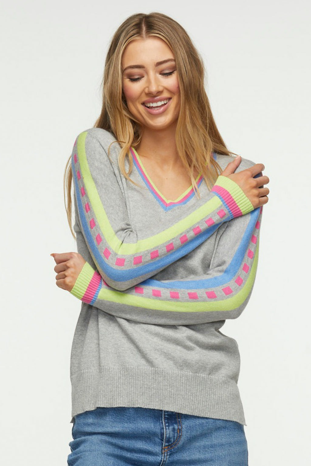 ZAKET & PLOVER </br>Jacquard Sleeve Sweater