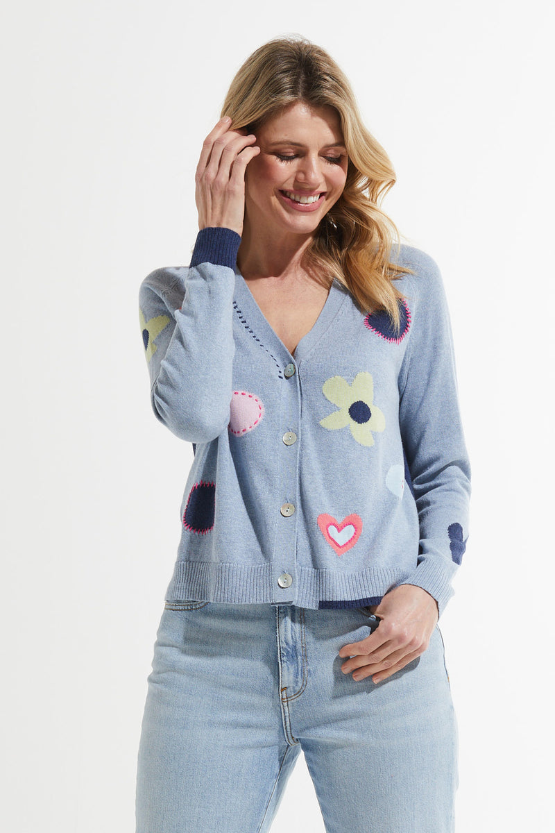 Flowers And Spots Cardi