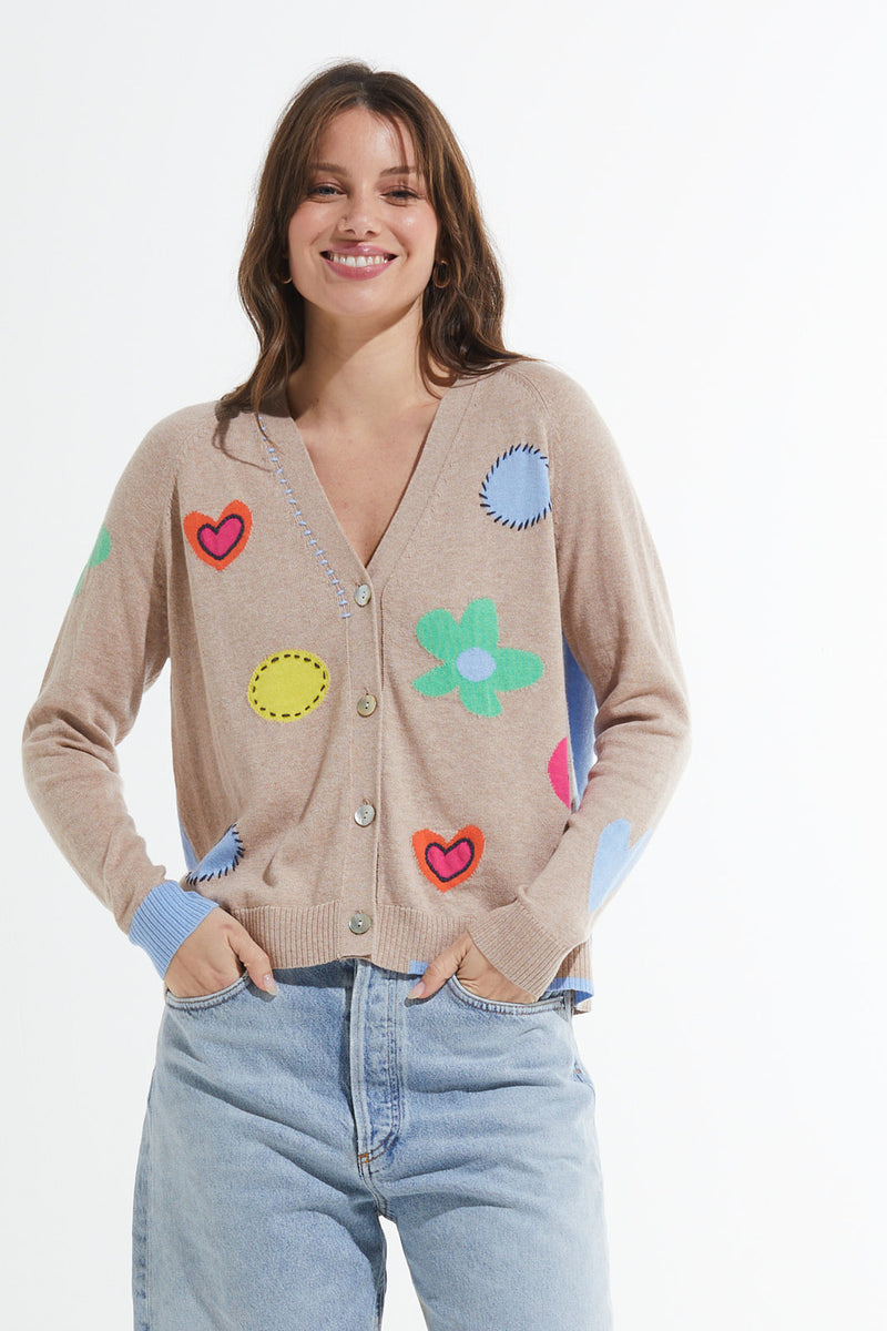 Flowers And Spots Cardi