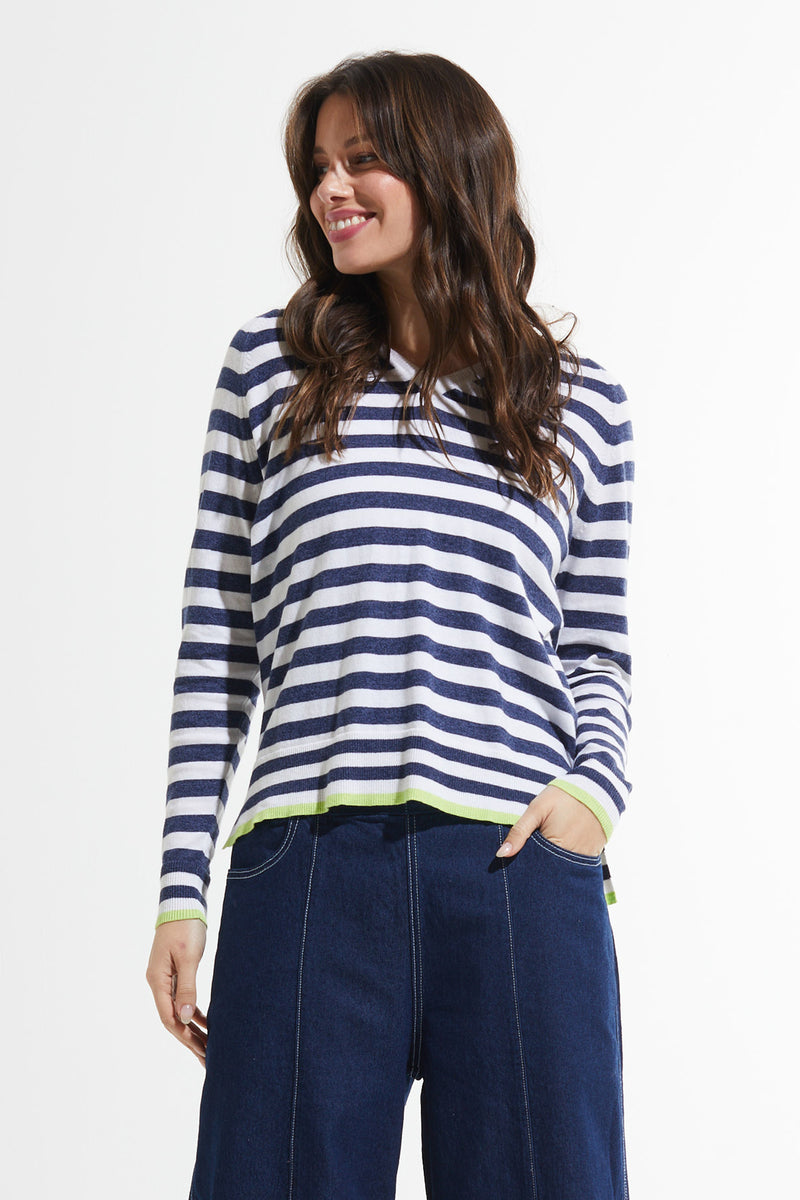 Stripe V Sweater