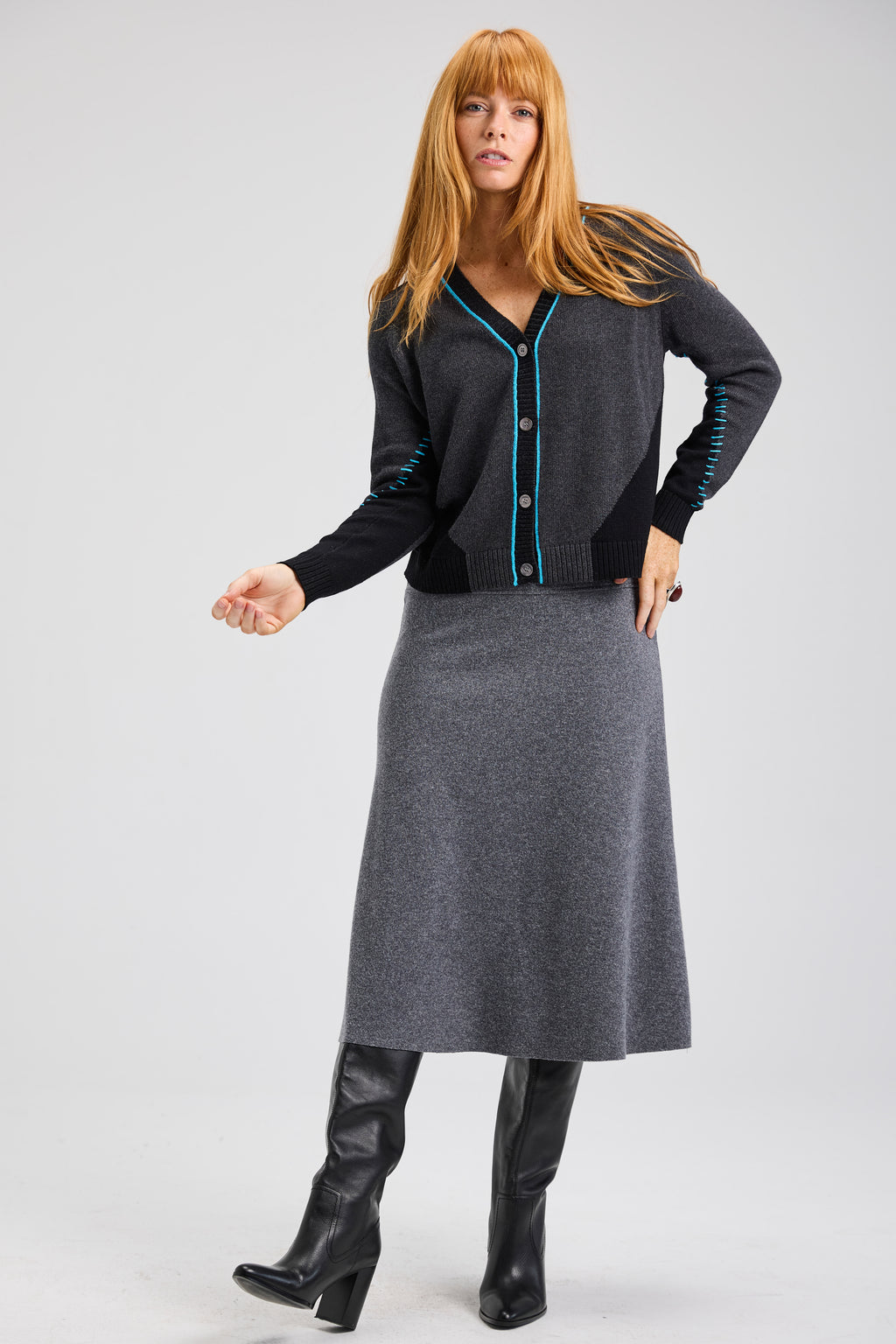 Panelled Cardi