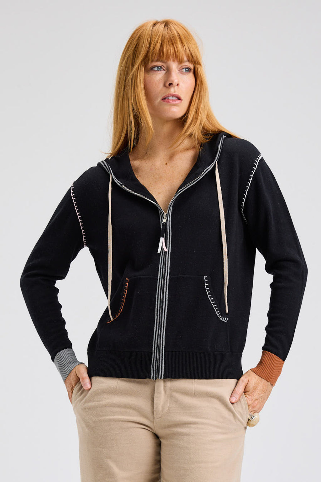 Heart Embroidery Hoodie