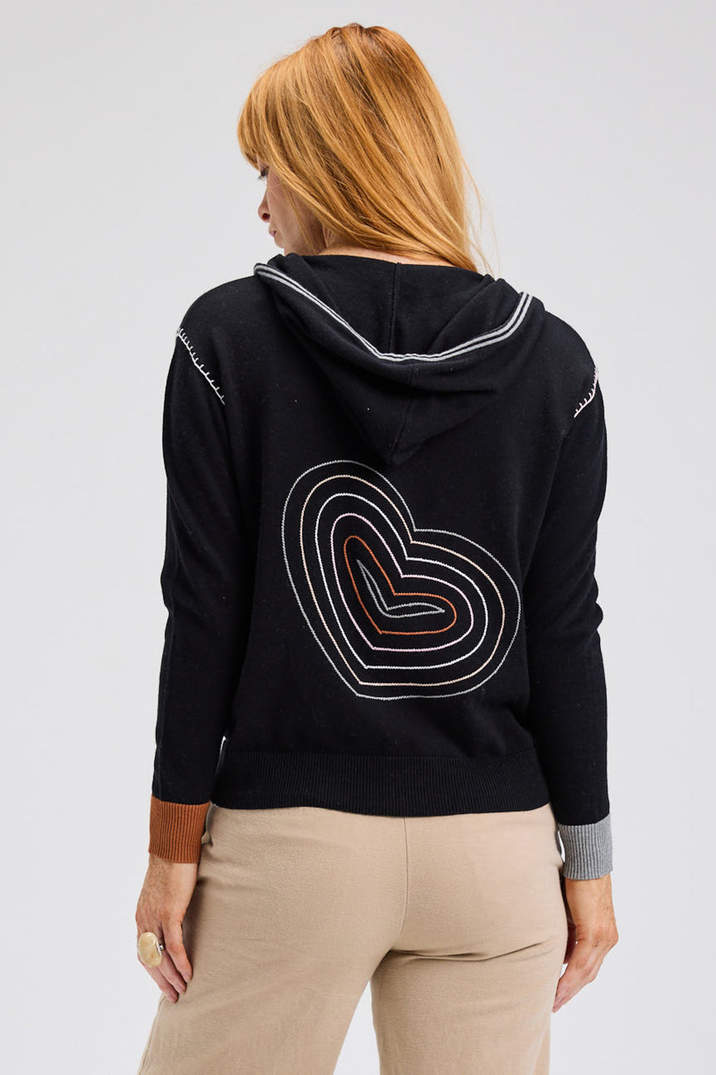 Heart Embroidery Hoodie