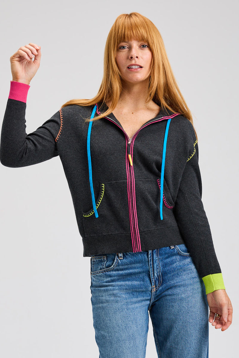 Heart Embroidery Hoodie