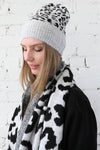 LYLA + LUXE </br>Grey Leopard Beanie