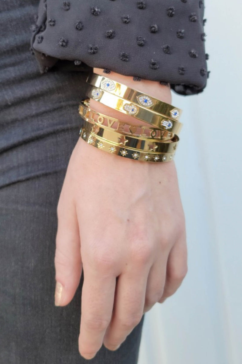 PARPAR </br>Stainless Steel Eye Bangle