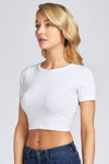 C'EST MOI </br>Bamboo Short Sleeve Crop Tee One Size Fits All
