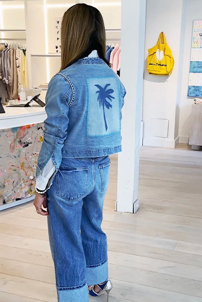 KERRI ROSENTHAL </br>Denim Palm Beaulero