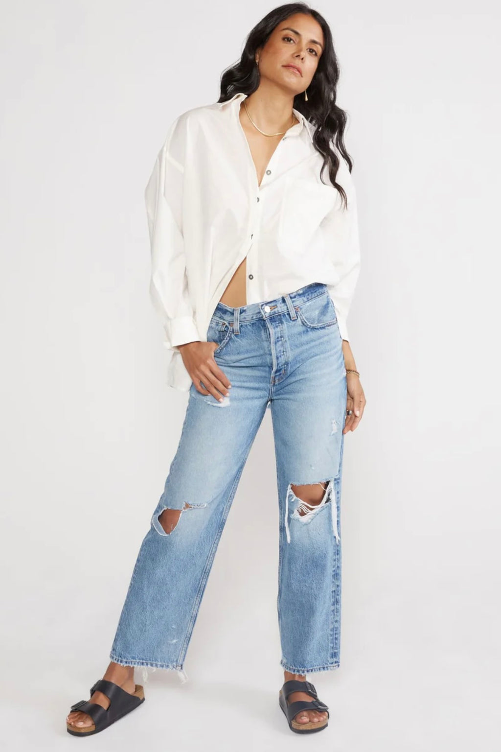ETICA </br>Tyler Vintage Straight Crop Sandstorm