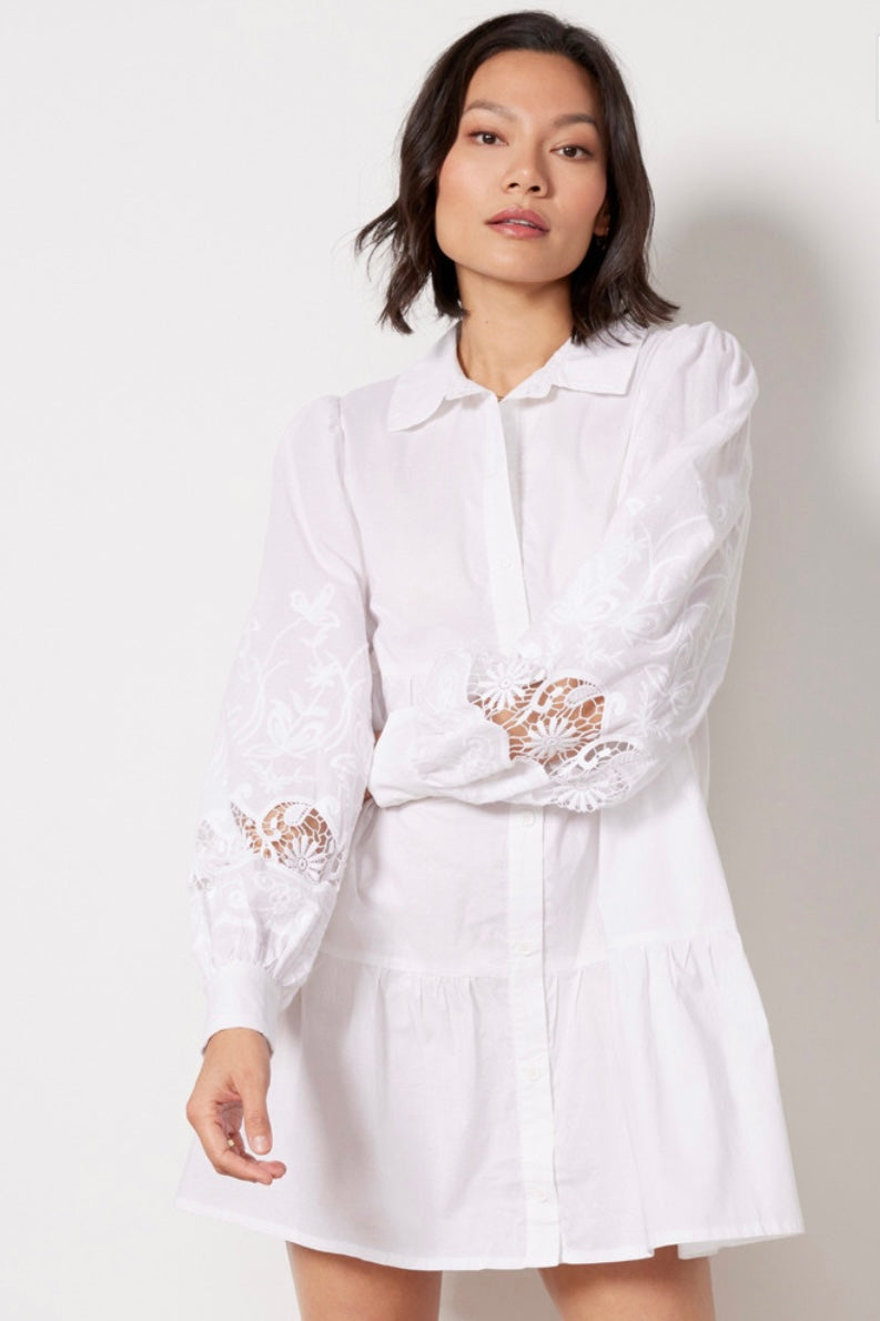 SANCTUARY </br>Cutwork Sleeve Babydoll Dress