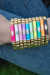 PARPAR </br>Enamel Eye Stretch Bracelet