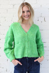 AVERY RAYNE </br>Button Front Knit Cardigan