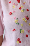 MARLEE </br>Short Sleeve Embroidered Floral Cardi