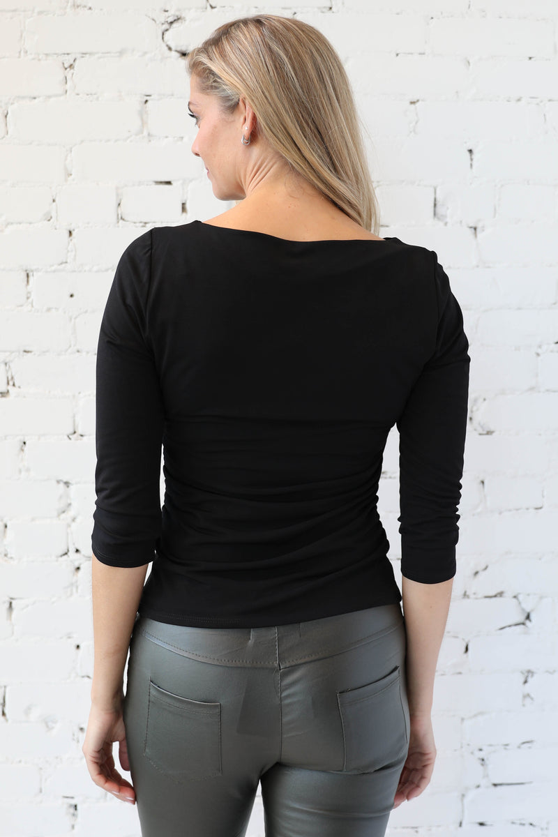 AVERY RAYNE </br>Shirred Ity Top