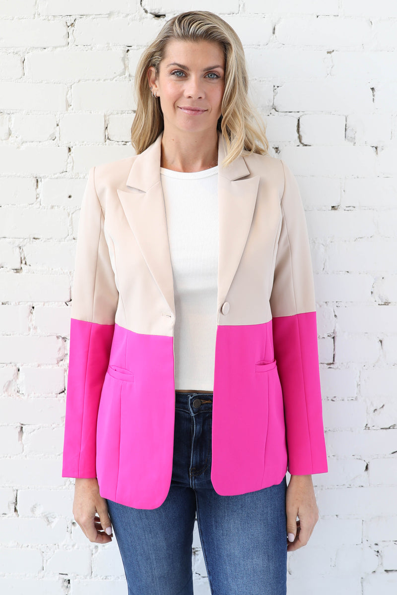 AVERY RAYNE </br>Lauren Color Block Blazer