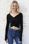 AVERY RAYNE </br>Front Wrap Knit Top