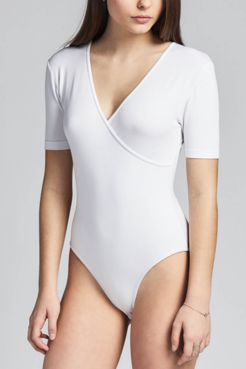 C'EST MOI </br>Wrap Body Suit Bamboo Available In Black & White